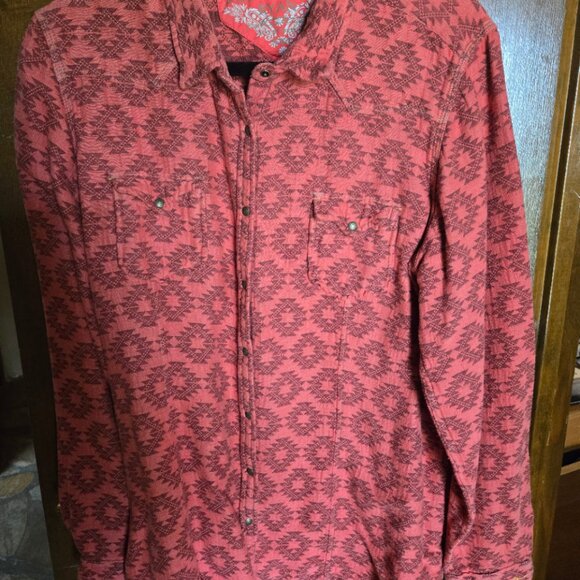 Ryan Michael Aztec Print shirt XXL N7192503 - Picture 6 of 7